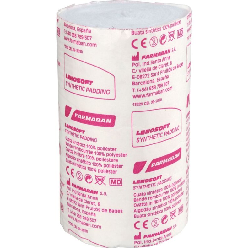 Polstervat, Lenosoft, 2,7m x 7,5cm, hvid, syntetisk, usteril