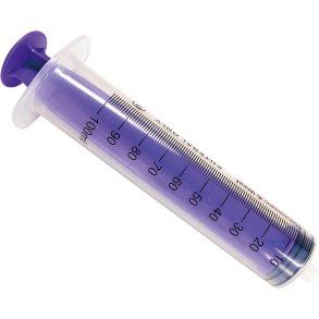 Ern�ringsspr�jte, 100 ml, lilla, ENFit, steril, engangs *Denne vare tages ikke retur*
