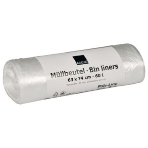 Spandepose, 60 l, klar, HDPE/virgin, 63x74cm, med stjernebund