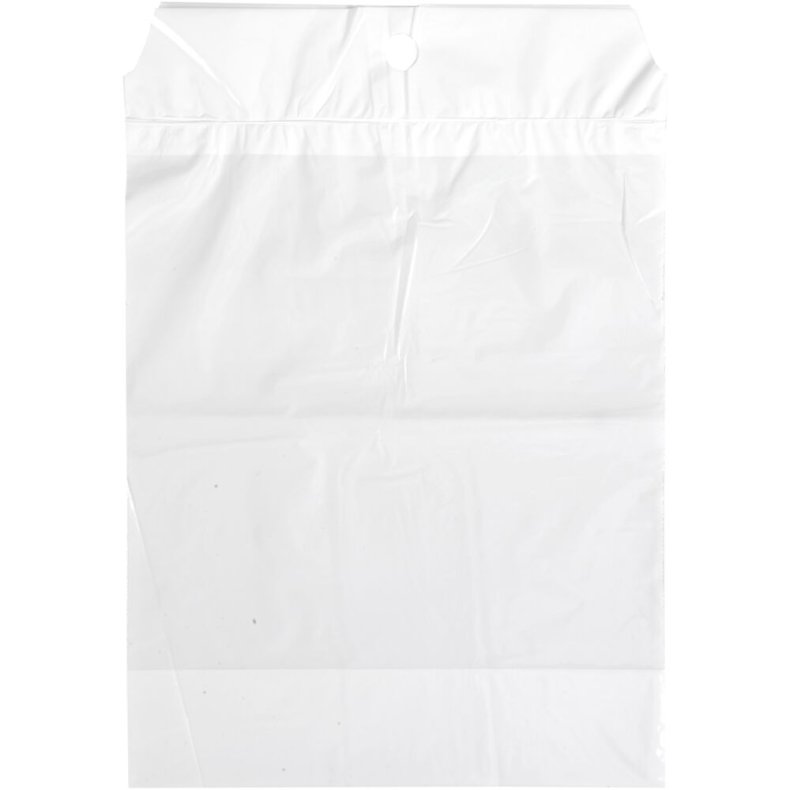Madamepose, 5 l, hvid, LDPE/genanvendt, 25x37cm, med huller til holder