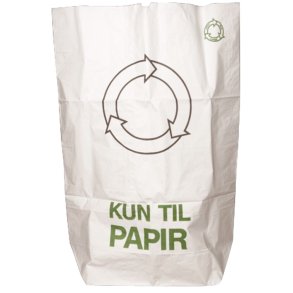 Papirs�k, 1-lags, 110 l, hvid, papir, 70x95+25cm, p�trykt 