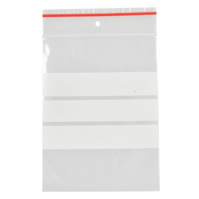 Lynl�spose, klar, LDPE/virgin, 6x8cm, med skrivefelt