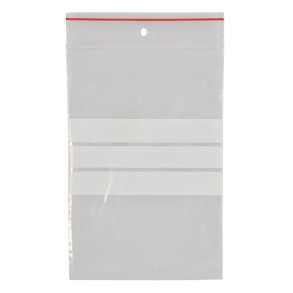 Lynl�spose, klar, LDPE/virgin, 8x12cm, med skrivefelt