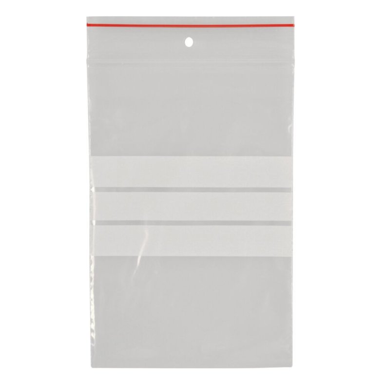 Lynl�spose, klar, LDPE/virgin, 8x12cm, med skrivefelt