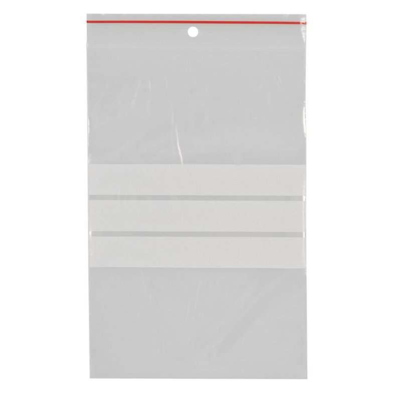 Lynl�spose, klar, LDPE/virgin, 12x18cm, med skrivefelt