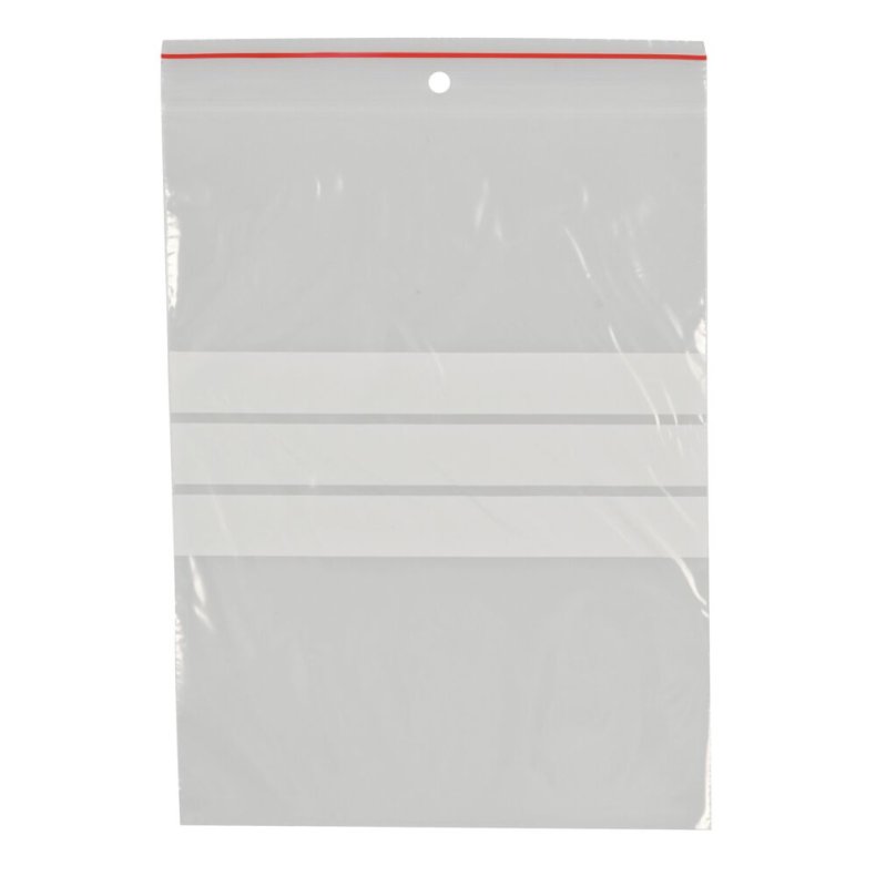 Lynl�spose, klar, LDPE/virgin, 15x20cm, med skrivefelt