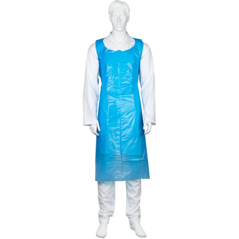 Engangsforkl�de, ABENA, 160x110cm, 80 micron, bl�, LDPE, p� blok, usteril, engangs