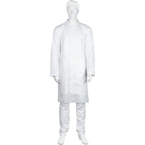 Engangsforkl�de, ABENA, 125x75cm, 18 micron, hvid, LDPE, pakket l�st i poser, engangs