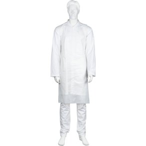 Engangsforkl�de, ABENA, 125x75cm, 18 micron, hvid, LDPE, p� blok, usteril, engangs