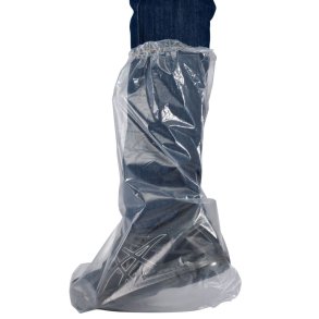 St�vleovertr�k, ABENA, 38x50cm, 50 micron, transparent, LDPE, med skridh�mmende tape, engangs