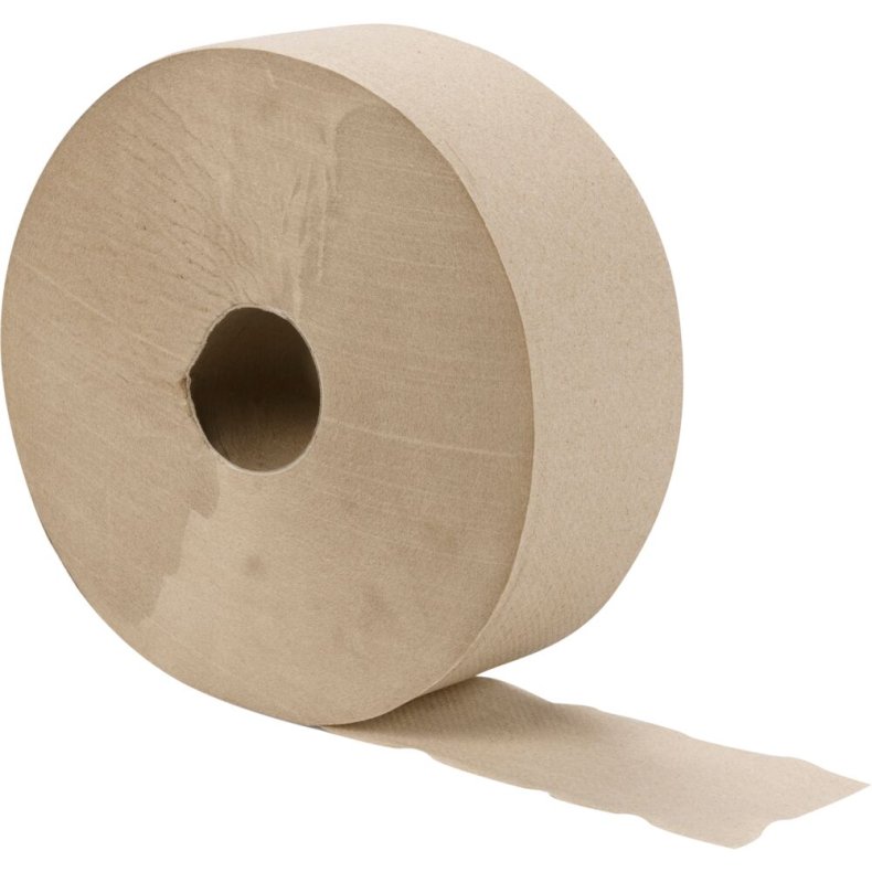 Jumborulle, ABENA Care-Ness Basic, 1-lags, Midi, 500m x 9cm, �26cm, ubleget, genanvendt papir