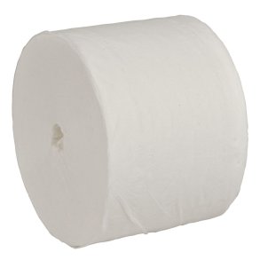 Toiletpapir, neutral, 2-lags, 100m x 9cm, �13,3cm, hvid, nyfiber, uden hylse