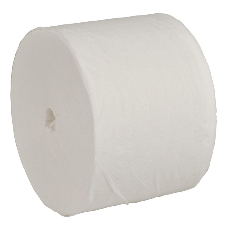 Toiletpapir, neutral, 2-lags, 100m x 9cm, �13,3cm, hvid, nyfiber, uden hylse