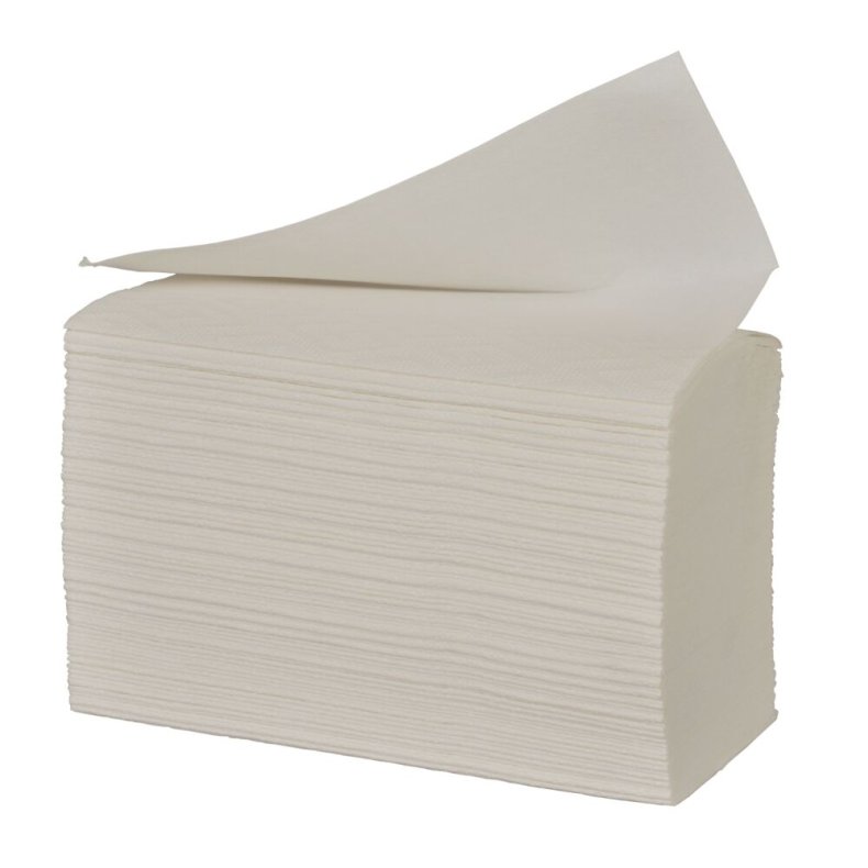 H�ndkl�deark, neutral, 3-lags, Z-fold, 27x21,5cm, 9 cm, hvid, nyfiber