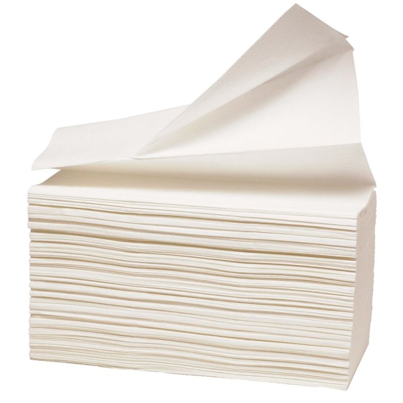 H�ndkl�deark, ABENA Care-Ness Excellent Plus, 2-lags, Z-fold, 24x20,3cm, 8 cm, hvid, nyfiber