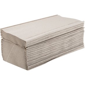 H�ndkl�deark, neutral, 1-lags, V-fold, 23x25cm, 11,5 cm, ubleget, genanvendt papir