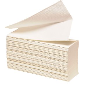 H�ndkl�deark, neutral, 3-lags, Z-fold, 24x23,5cm, 8 cm, hvid, nyfiber