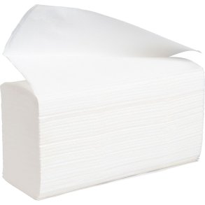 H�ndkl�deark, ABENA Care-Ness Excellent, 3-lags, W-fold, 32x23,5cm, 8 cm, hvid, nyfiber