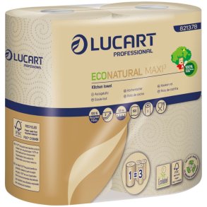 K�kkenrulle, Lucart T3 Natural, 2-lags, 33x22cm, �13,2cm, ubleget, genanvendt papir