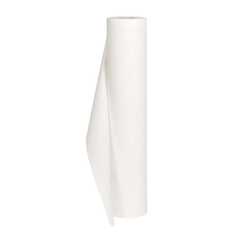 Lejepapir, neutral, 2-lags, 50m x 52cm, �10,5cm, hvid, nyfiber, uperforeret