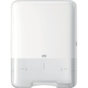 Dispenser, Tork H3, Midi, 13,6x33,3x43,9cm, hvid, plast, til h�ndkl�deark maks dybde 11,5 cm og maks bredde 25,5 cm