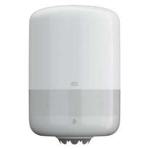 Dispenser, Tork M2, Midi, 22,7x23,9x36cm, hvid, plast, til midi h�ndkl�deruller med centertr�k