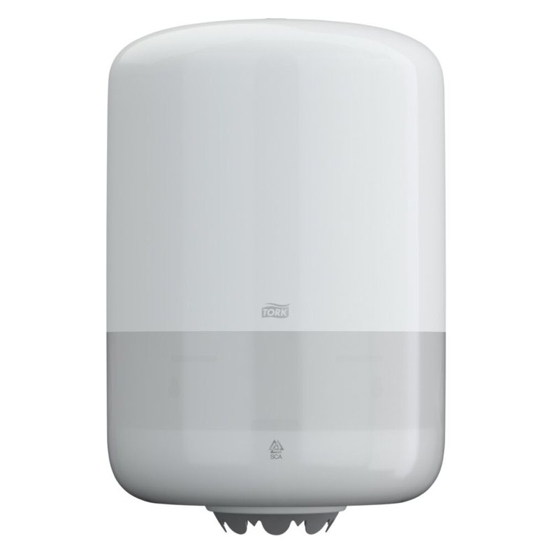 Dispenser, Tork M2, Midi, 22,7x23,9x36cm, hvid, plast, til midi h�ndkl�deruller med centertr�k