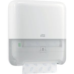 Dispenser, Tork H1, 20,3x33,7x37,2cm, hvid, plast, til h�ndkl�deruller
