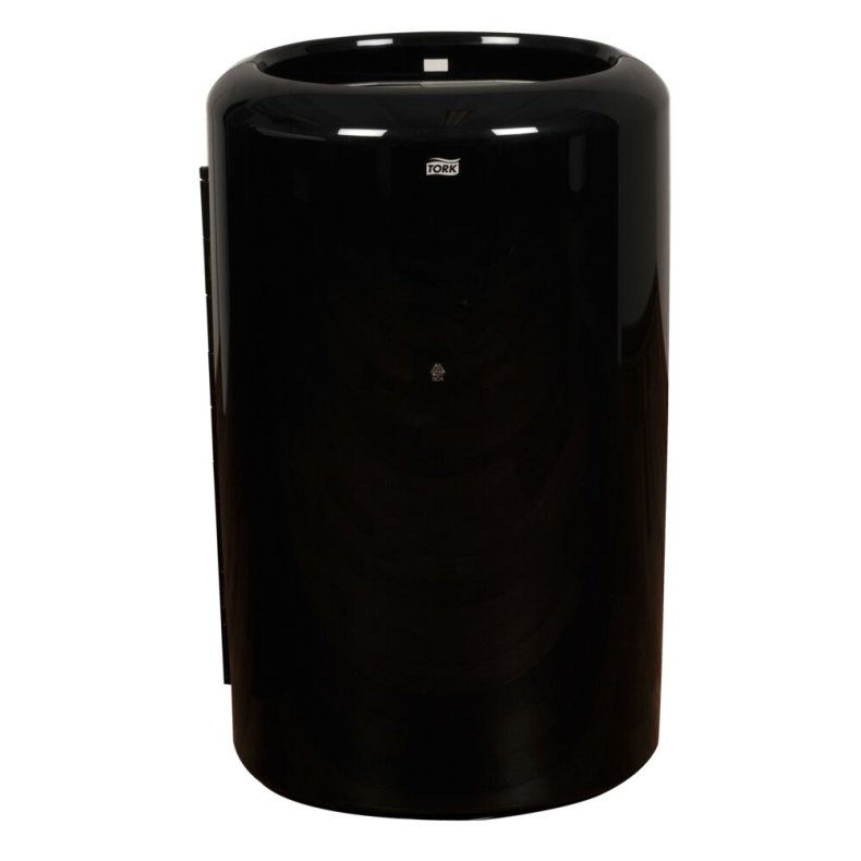 Affaldsbeholder, Tork B1, sort, plast, 50 l, forberedt til v�g- eller jordmontering inkl. materiale til montering