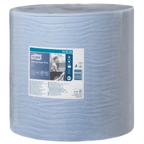V�rkstedsrulle, Tork W1, 2-lags, 510m x 36,9cm, �39cm, bl�, blandingsfibre