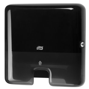 Dispenser, Tork H2, Mini, 10,1x30,2x29,5cm, sort, plast, til h�ndkl�deark med maks dybde 9 cm og maks bredde 21,5 cm *Denne vare tages ikke retur*