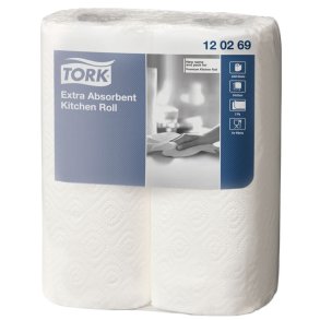 K�kkenrulle, Tork Ekstra Plus, 2-lags, 15,4m x 23cm, �10,7cm, hvid, nyfiber