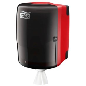 Dispenser, Tork W2, Maxi, 30,2x32,8x44,7cm, sort, plast, til h�ndekl�deruller med centertr�k *Denne vare tages ikke retur*