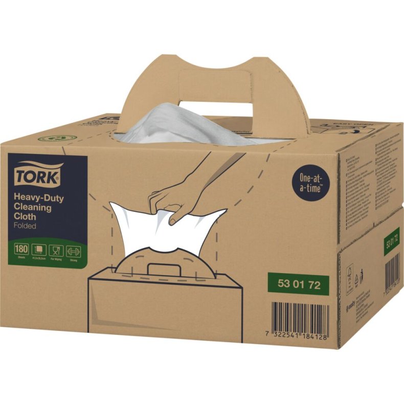 Industriaft�rring, Tork W7, 1-lags, 41,5x35,5cm, 10,8 cm, hvid, polyester/PP/nyfiber