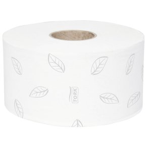 Jumborulle, Tork T2 Advanced, 2-lags, Mini, 170m x 9,4cm, �18,8cm, hvid, genanvendt papir