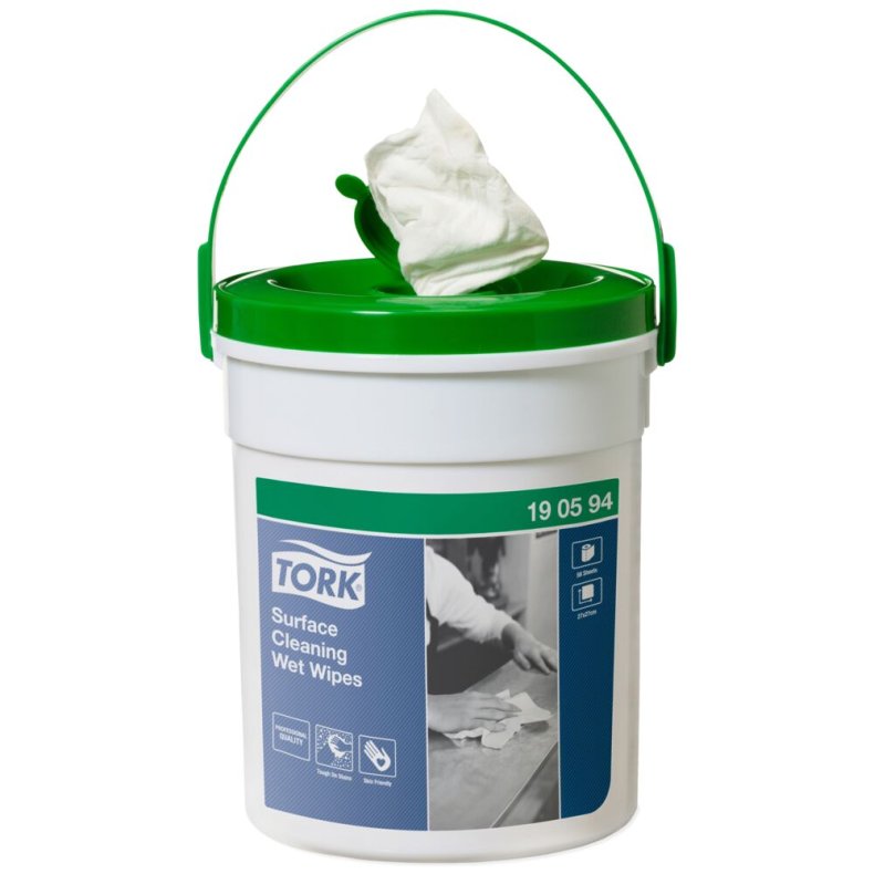 Overfladedesinfektion, Tork Wet Wipe, 15,7m x 13,5cm, uden parfume