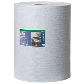 Industriaft�rring, Tork W1/W2/W3, 1-lags, 106,4m x 32cm, �25cm, bl�, nonwoven *Denne vare tages ikke retur*