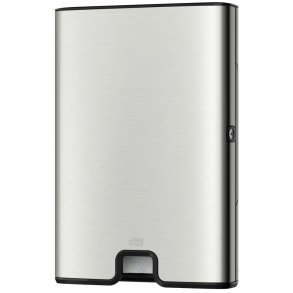 Dispenser, Tork H2, Midi, 10,1x31,7x46,8cm, gr�, rustfrit st�l, til h�ndkl�deark maks dybde 8,5 cm og maks bredde 21,5 cm