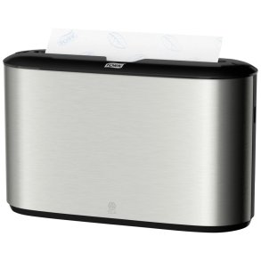 Dispenser, Tork H2, 11,6x32,3x21,8cm, gr�, rustfrit st�l, til h�ndkl�deark med maks dybde p� 9 cm og maks bredde 22,5 cm *Denne vare tages ikke retur*