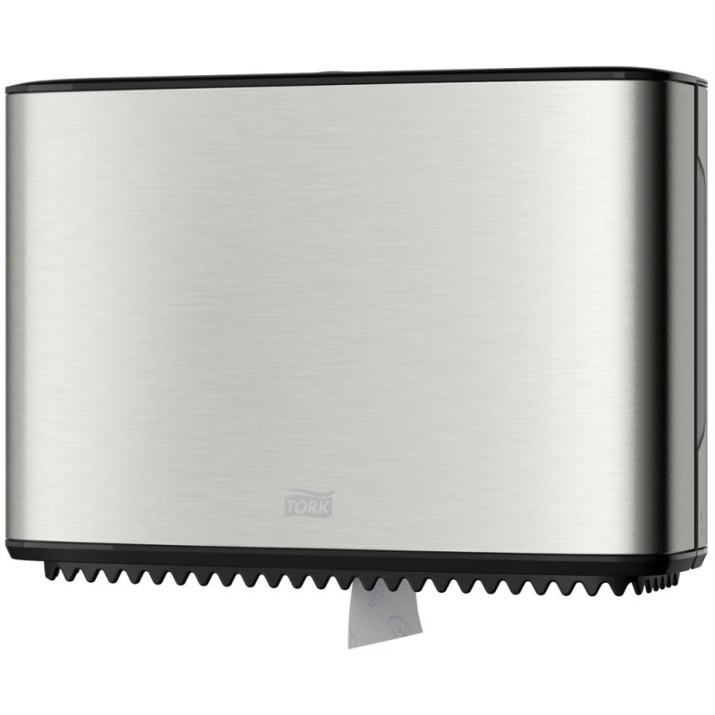 Dispenser, Tork T2, Mini, 13,3x35,5x25,4cm, gr�, rustfrit st�l, til mini jumboruller *Denne vare tages ikke retur*