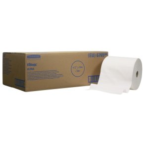 H�ndkl�derulle, Kimberly-Clark Kleenex, 2-lags, 180m x 19,8cm, hvid, papir/blandingsfibre