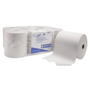 H�ndkl�derulle, Kimberly-Clark Scott, 1-lags, 304m x 20cm, �20cm, hvid, blandingsfibre, airflex