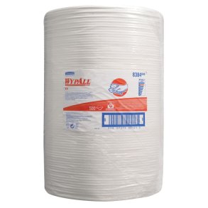 Industriaft�rring, Kimberly-Clark Wypall X70, 1-lags, 295,8m x 31,5cm, �37cm, hvid, papir/polyester *Denne vare tages ikke retur*