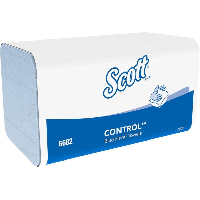 H�ndkl�deark, Kimberly-Clark Scott, 1-lags, Z-fold, 31,5x20cm, 10,5 cm, bl�, blandingsfibre