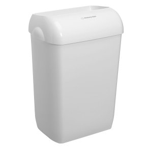 Affaldsspand, Kimberly-Clark Aquarius, hvid, plast, 50 l, forberedt til v�gmontering inkl. materiale til montering *Denne vare tages ikke retur*