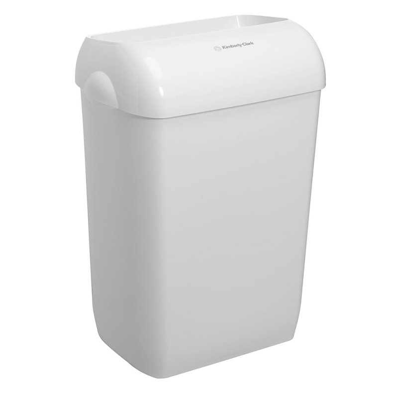 Affaldsspand, Kimberly-Clark Aquarius, hvid, plast, 50 l, forberedt til v�gmontering inkl. materiale til montering *Denne vare tages ikke retur*