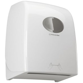 Dispenser, Kimberly-Clark Aquarius, 24x32,6x43cm, hvid, plast, til h�ndkl�deruller