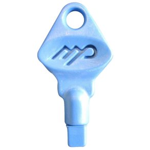 N�gle, bl�, plast, til hvid plast dispenser, 5 stk.