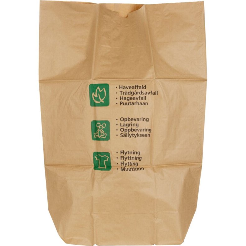 Papirs�k, Robus, 2-lags, 110 l, brun, papir, 70x95+25cm, v�dst�rk, med tryk