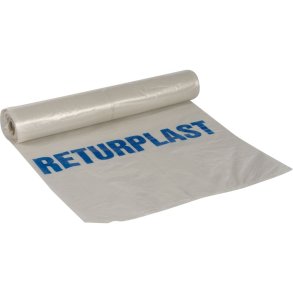 Knudes�k, 125 l, klar, LDPE/genanvendt, 75x139cm, med perforerede huller
